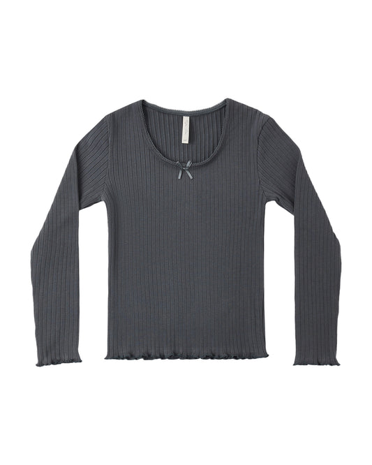 Rylee + Cru Ribbed Long Sleeve Midnight