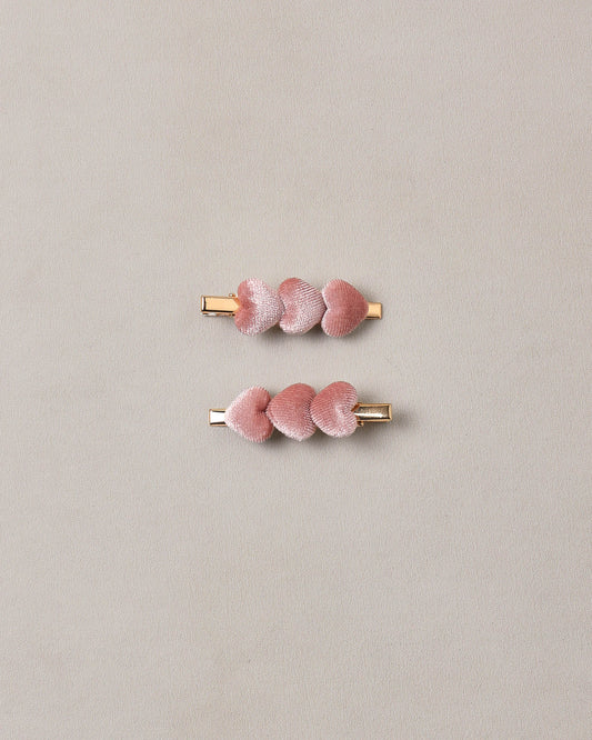 Noralee Velvet Heart Clips Spice