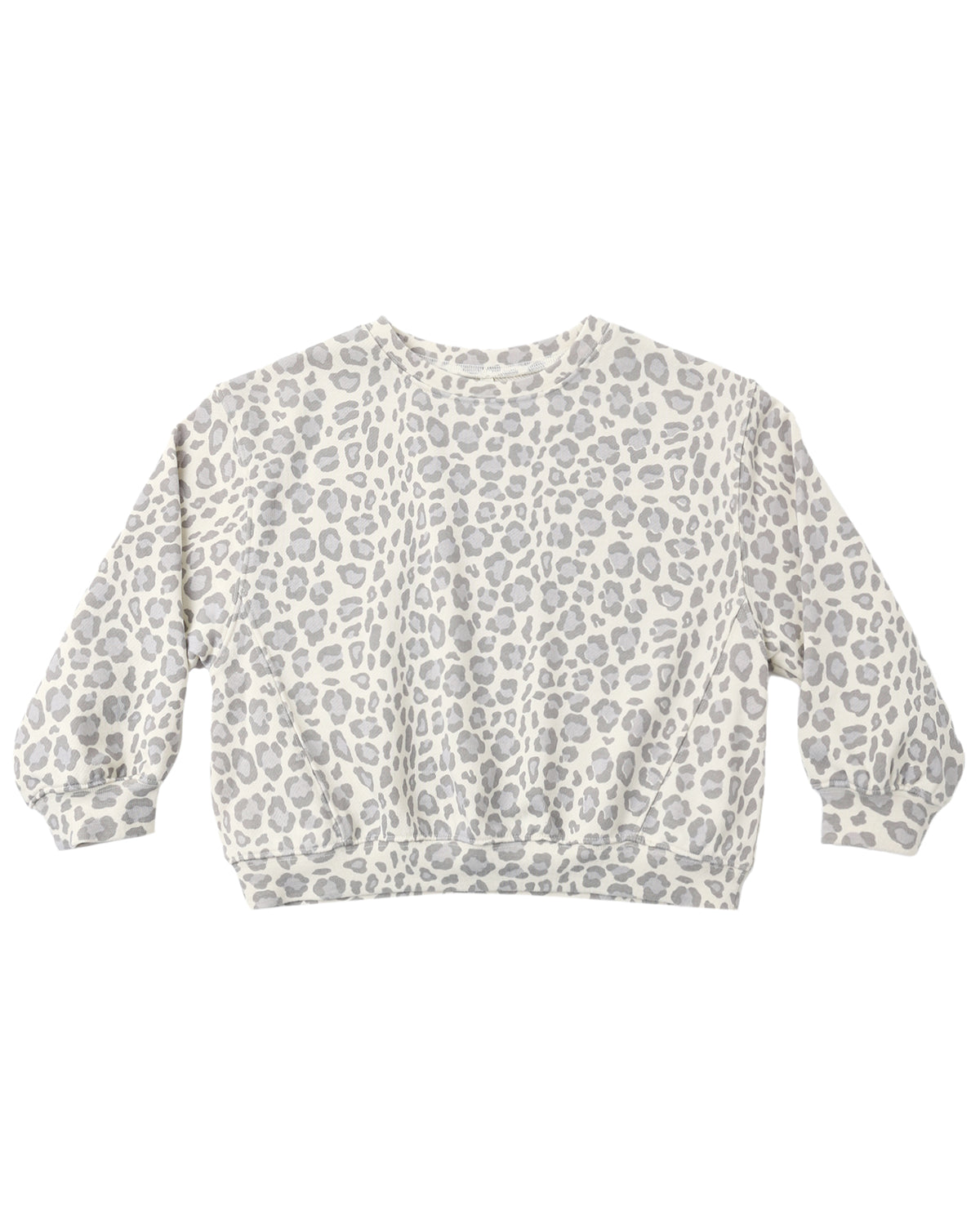 Rylee + Cru Oversized Sweatshirt Blue Leopard