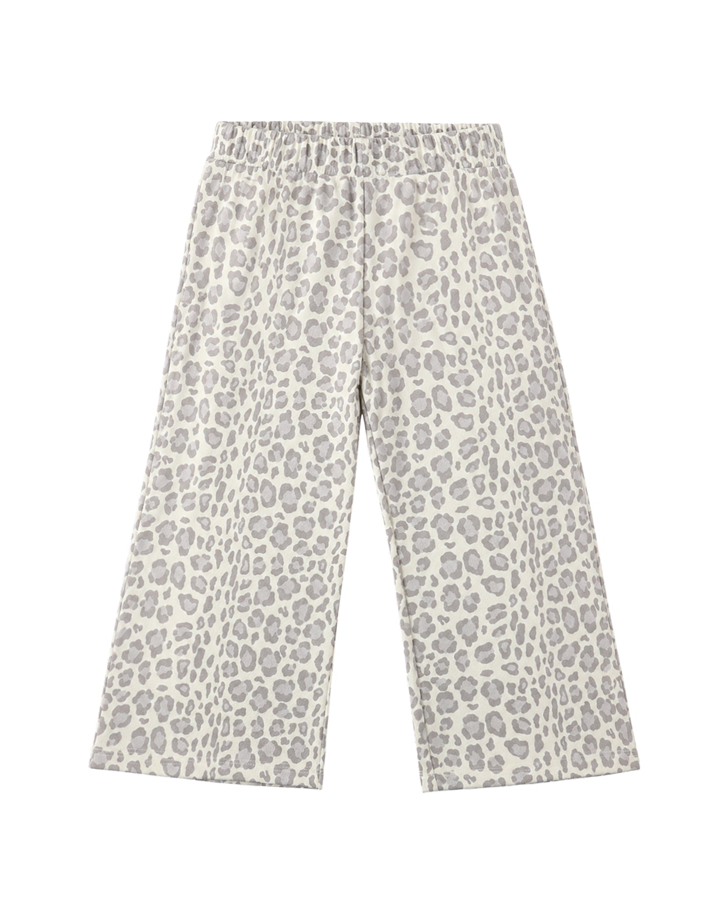 Rylee + Cru Wide Leg Sweatpant Blue Leopard