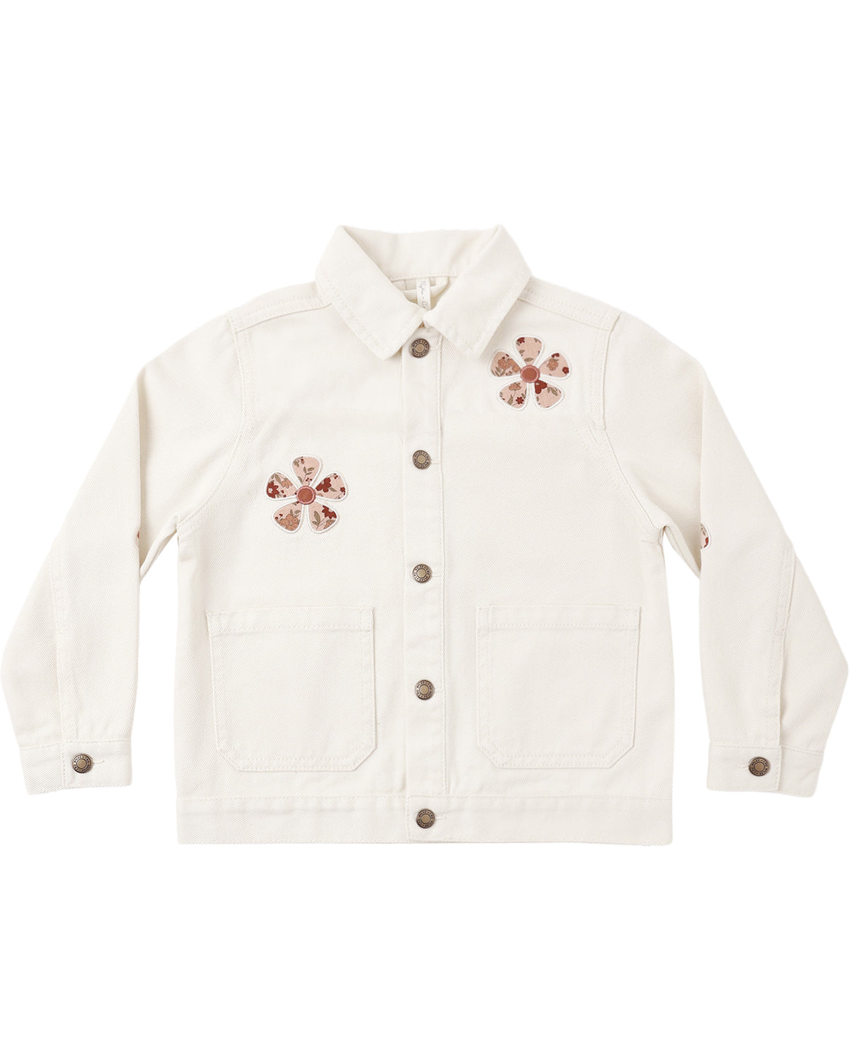 Rylee + Cru Denim Chore Coat Daisy Patches