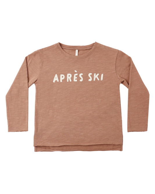 Rylee + Cru Raw Edge Long Sleeve Tee Apres Ski