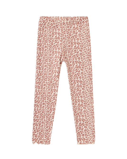 Rylee + Cru Coast Ribbed Legging Pink Leopard