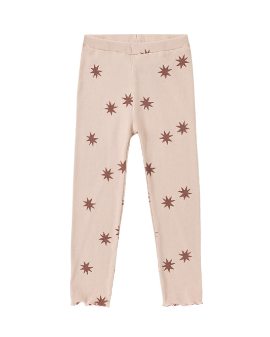Rylee + Cru Coast Ribbed Legging Clay Stars