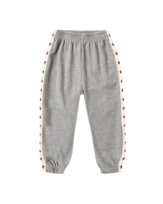 Rylee + Cru Paneled Sweatpant Heathered Dusty Blue
