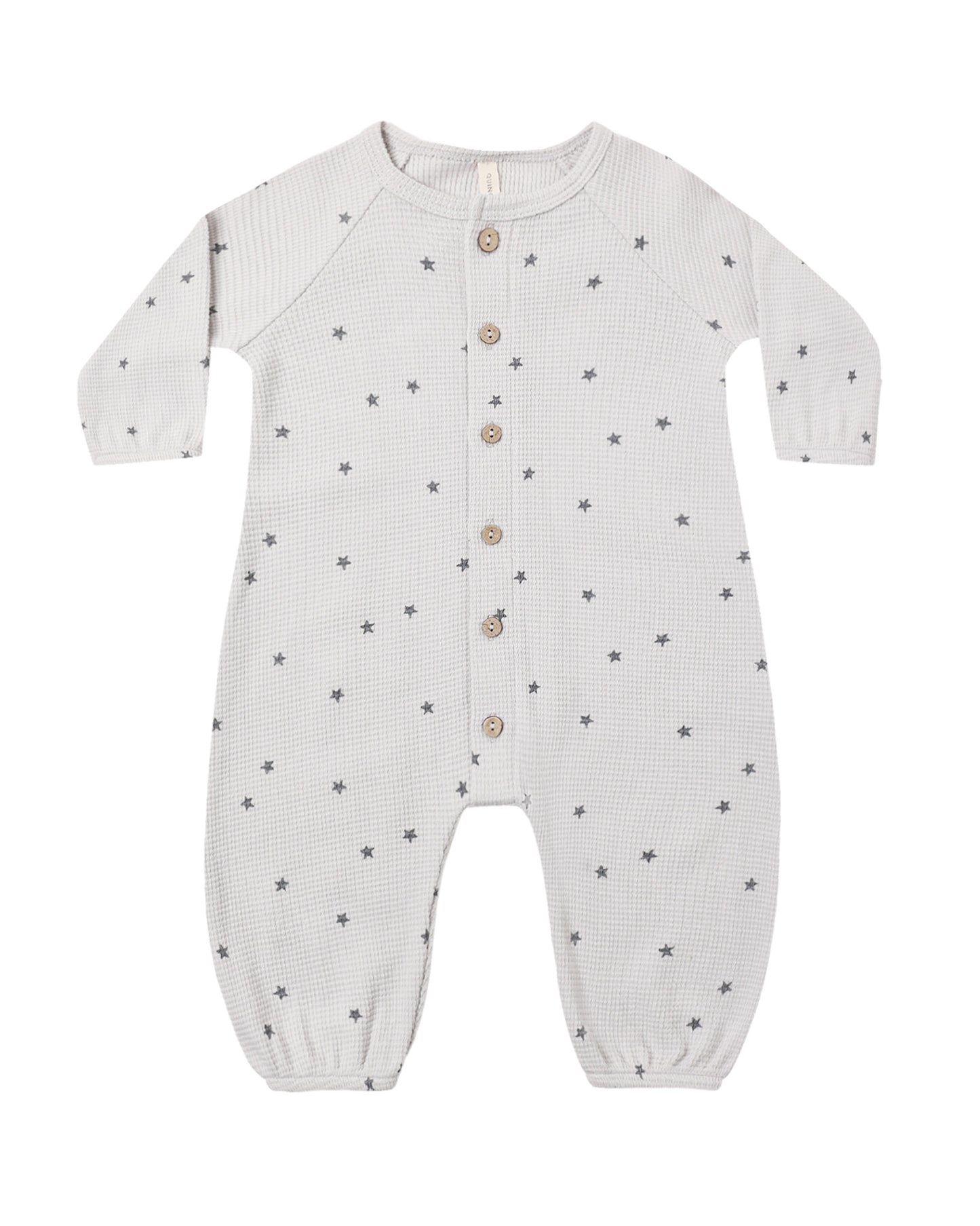 Quincy Mae Waffle Long Sleeve Jumpsuit Stars