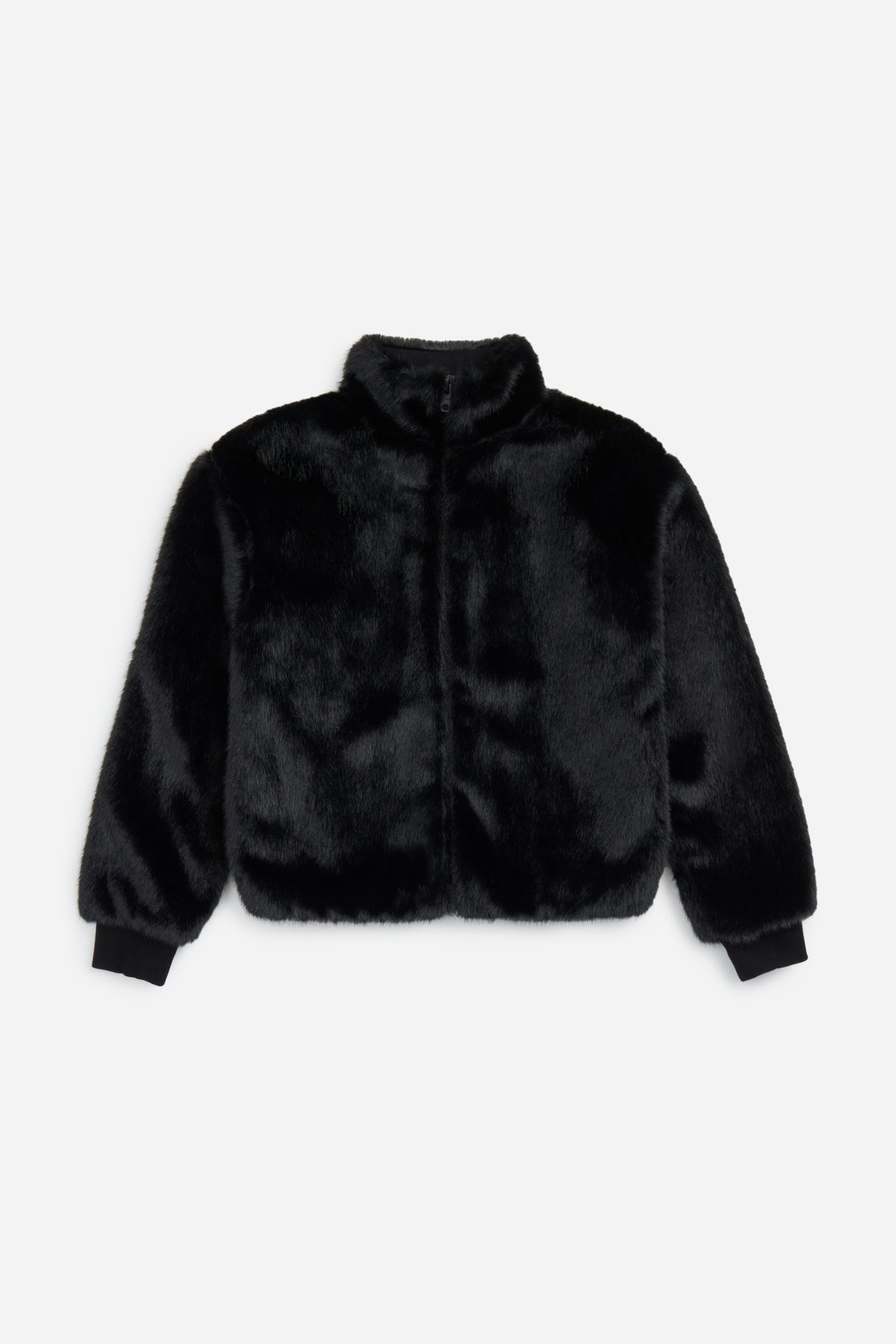 Splendid Fuzzy Fur Jacket Black