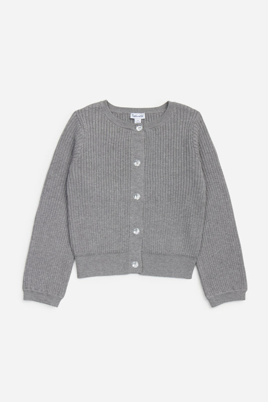 Splendid Georgina Sweater Cardigan Heather Grey