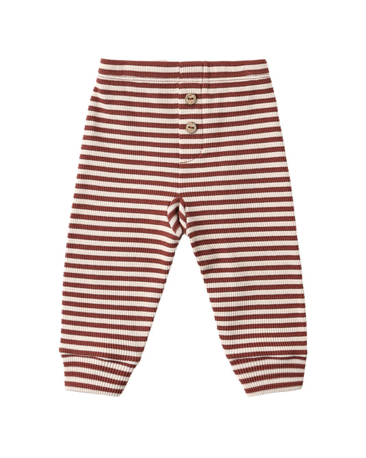 Quincy Mae Legging Candy Stripe Redwood