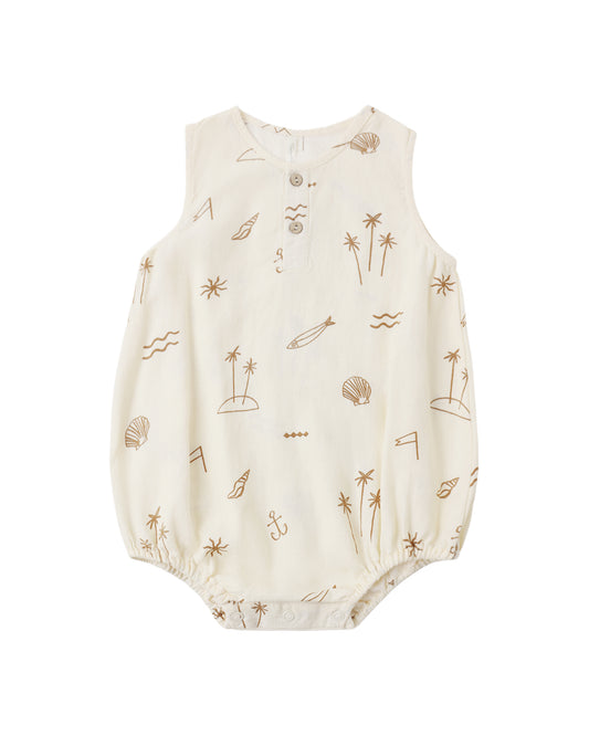 Rylee + Cru Beau Romper Coastal Natural