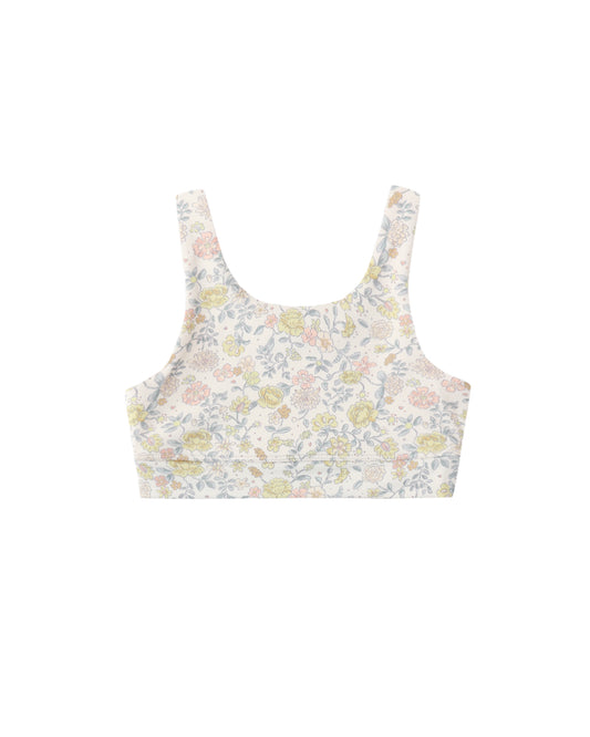 Rylee + Cru Swift Sports Bra Citron Bloom Ivory
