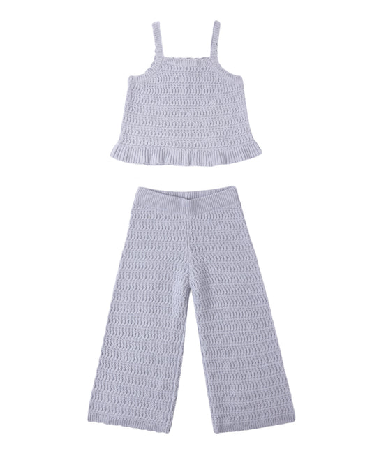 Rylee + Cru Mari Knit Set Periwinkle Periwinkle