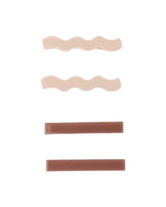 Rylee + Cru Wavy Clip Set Petal, Mulberry