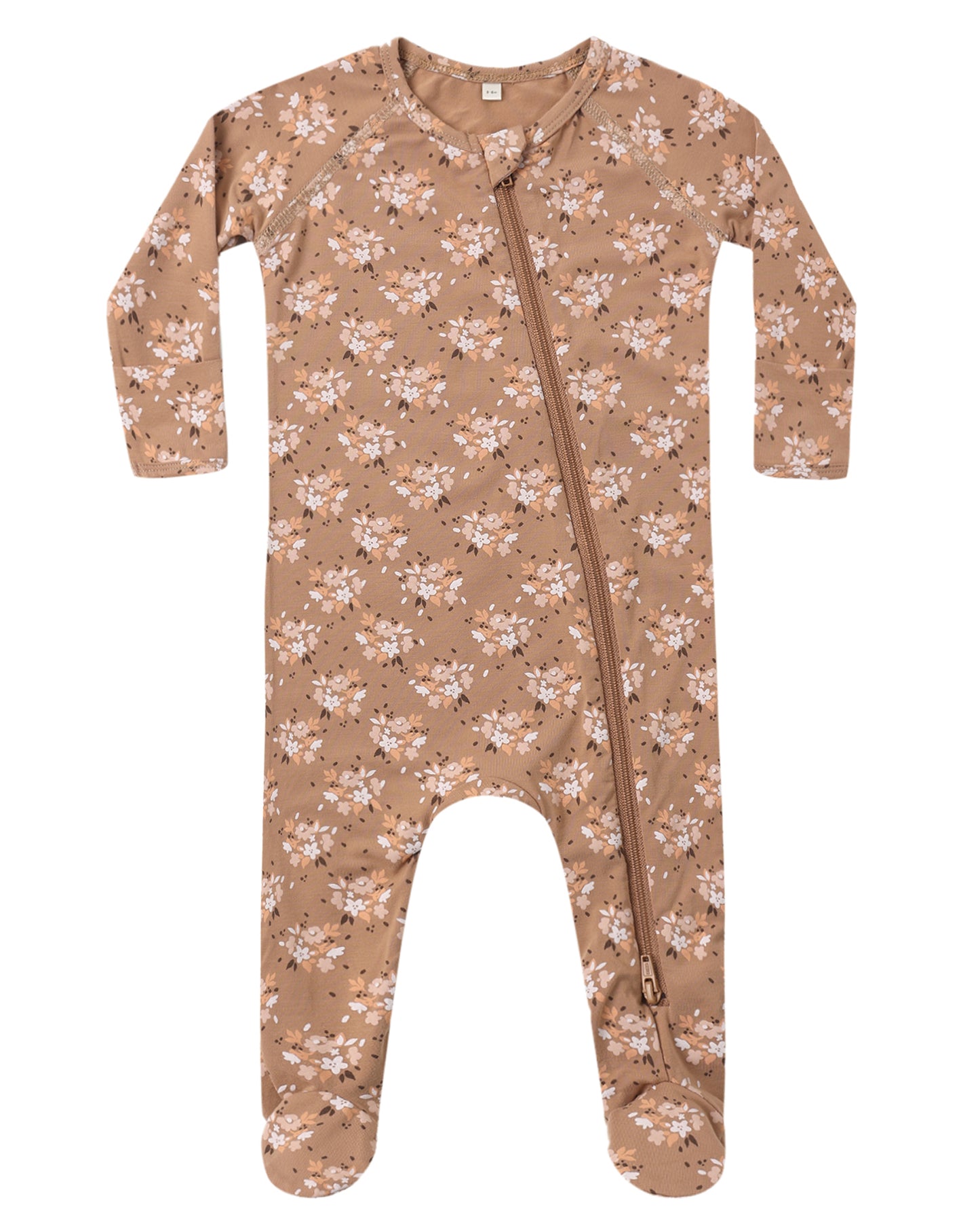 Quincy Mae Bamboo Zip Footie Fall Floral
