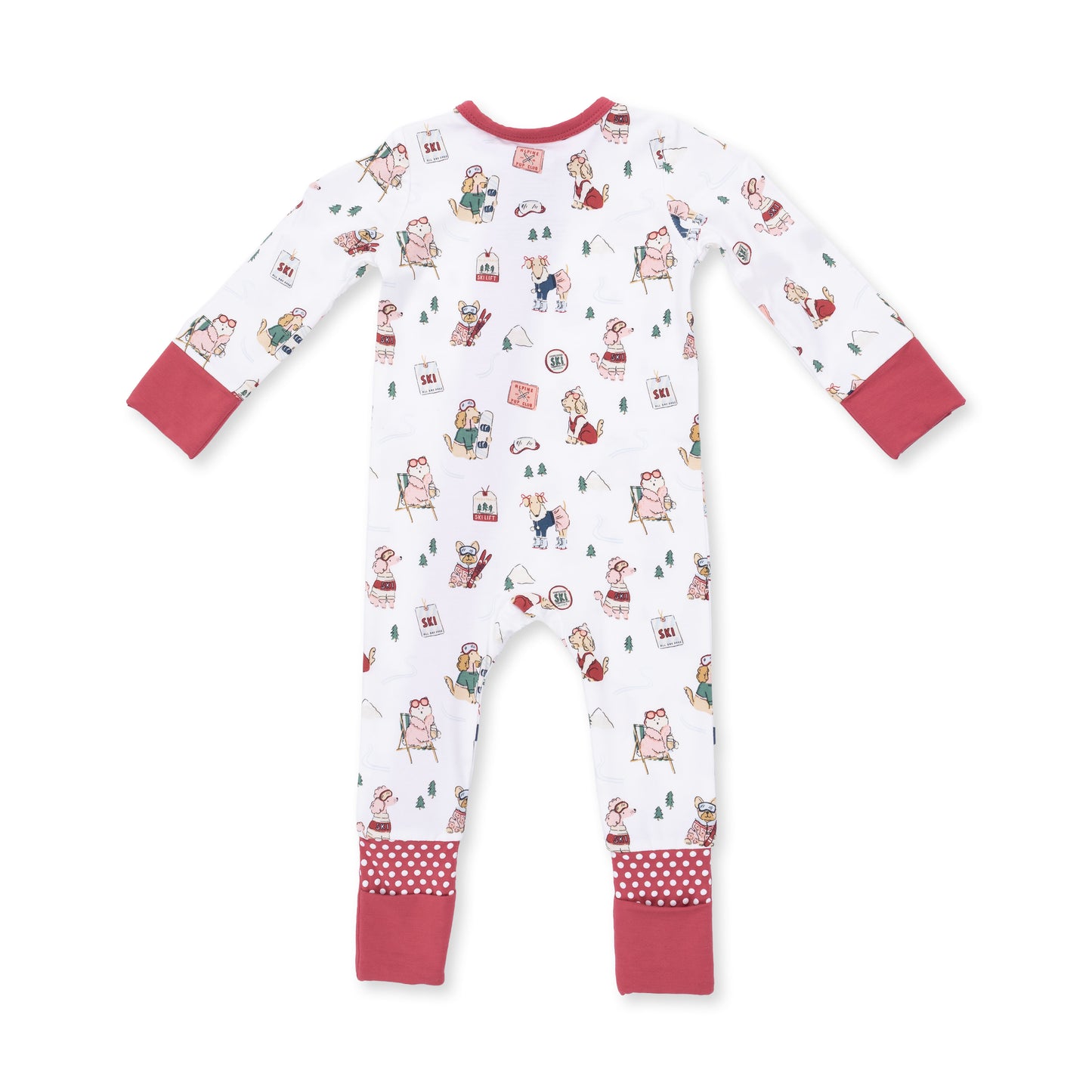 Angel Dear Winter Sports Dogs Pink - Convertible Romper