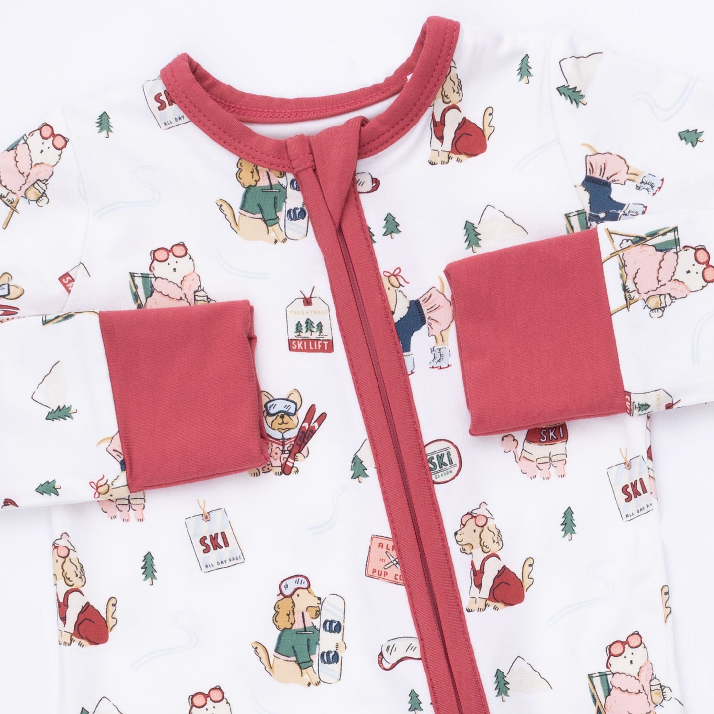 Angel Dear Winter Sports Dogs Pink - Convertible Romper