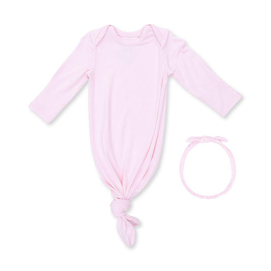 Angel Dear Solid Pink A Boo - Knotted Gown and Headband