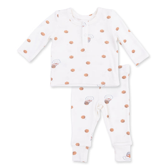 Angel Dear Mini Basketballs - Long Sleeve Henley Play Set