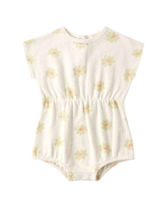 Rylee + Cru Kai Romper Yellow Daisy Natural