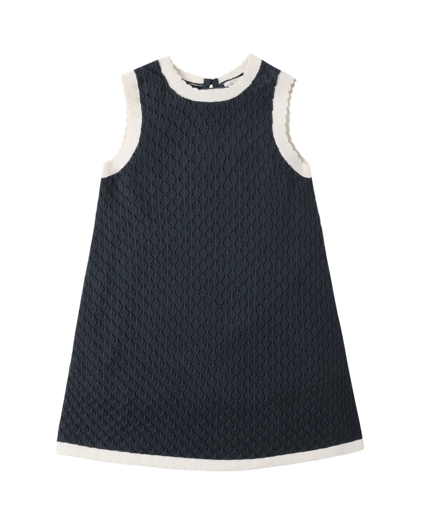Rylee + Cru Crochet Tank Mini Dress Navy