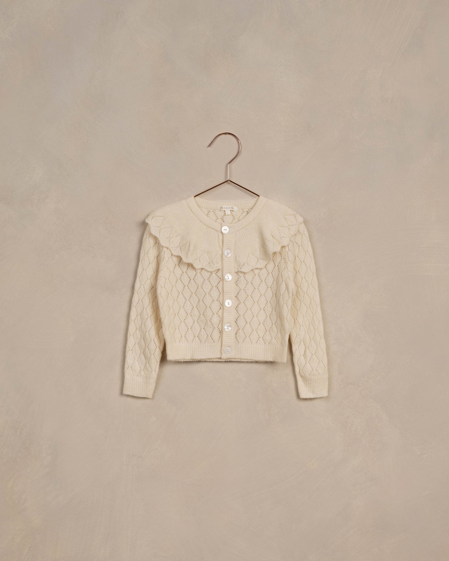 Noralee Ruffle Cardigan Ivory