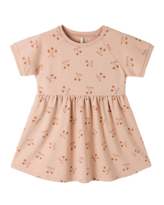 Rylee + Cru Raglan Dress Cherry Bows Melon