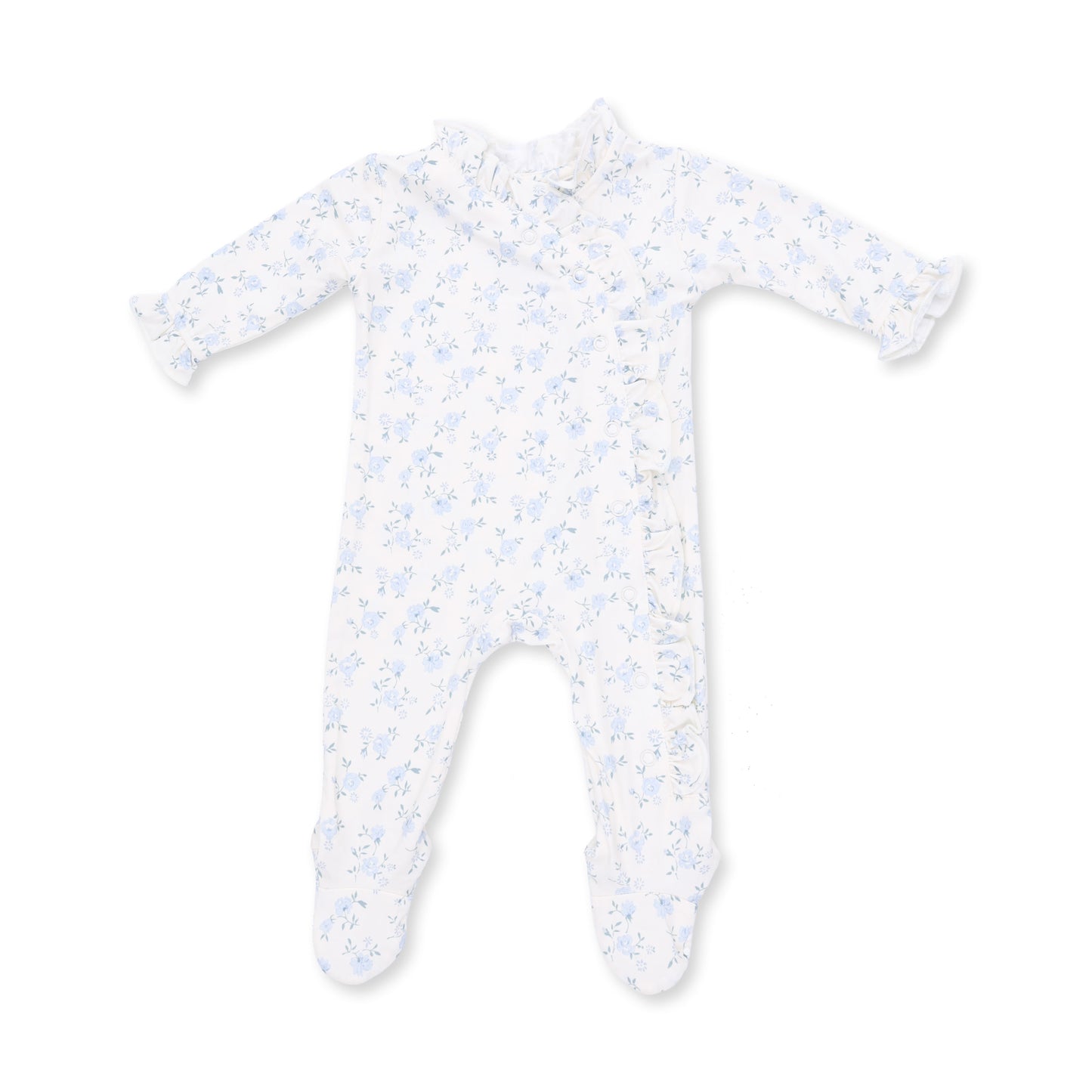 Angel Dear Rose Briar - Kimono Ruffle Snap Footie