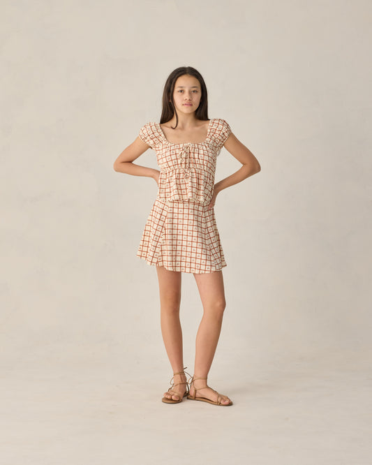 Rylee + Cru Teen Rachel Skirt Cherry Check