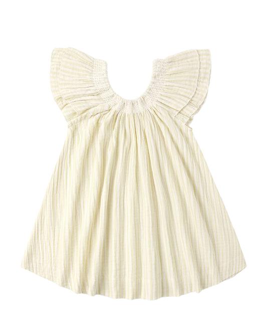 Rylee + Cru Lucia Dress Citron Stripe Citron