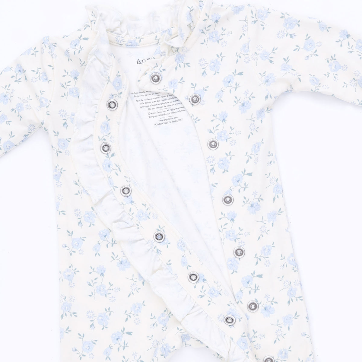 Angel Dear Rose Briar - Kimono Ruffle Snap Footie