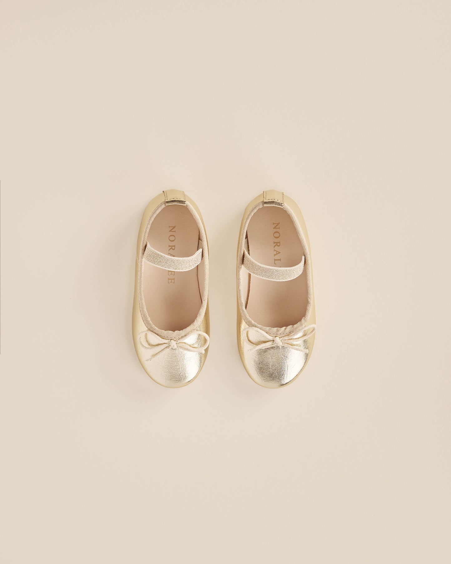 Noralee Ballet Flats Metallic Ecru