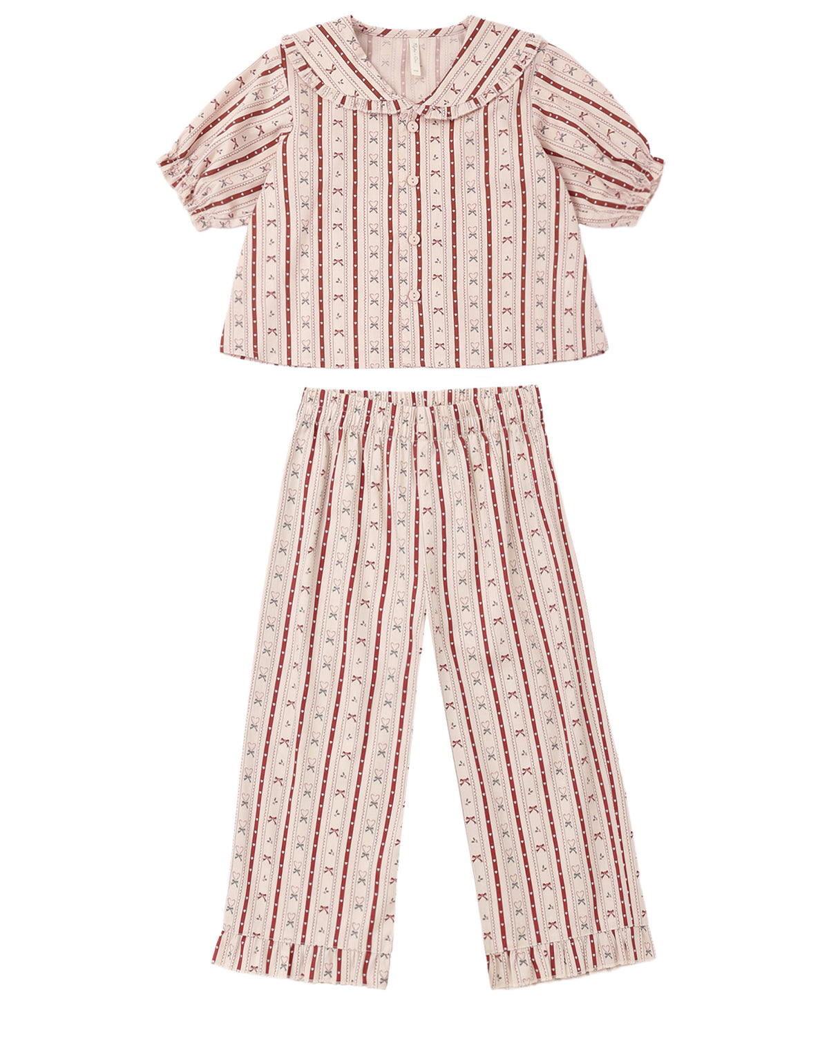 Rylee + Cru Ruffle Pajamas Candy Cane Lane