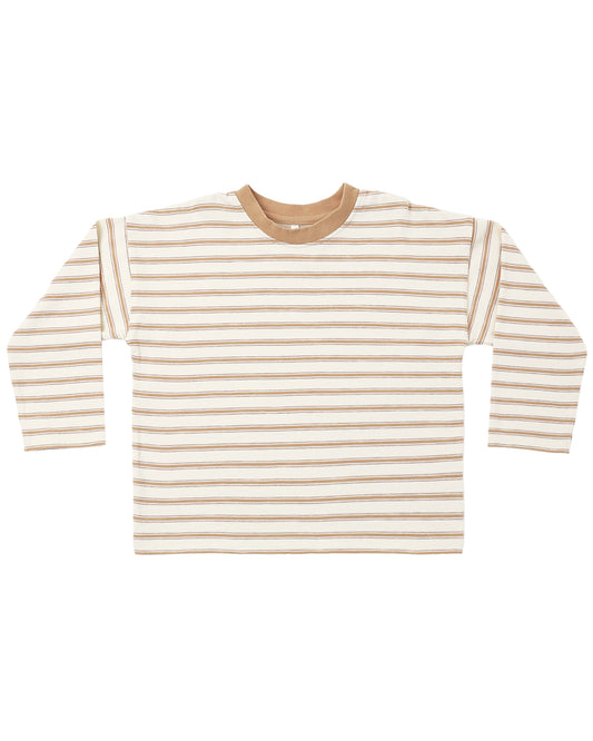Rylee + Cru Camden Long Sleeve Tee Fawn Stripe