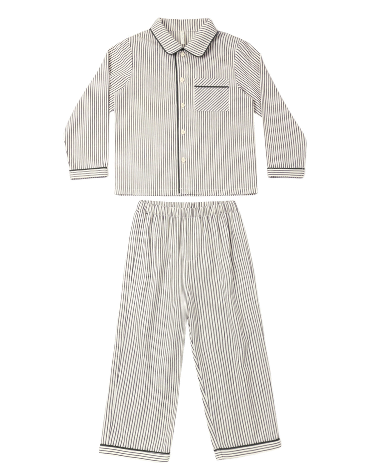 Rylee + Cru Long Sleeve Pajamas Evergreen Stripe