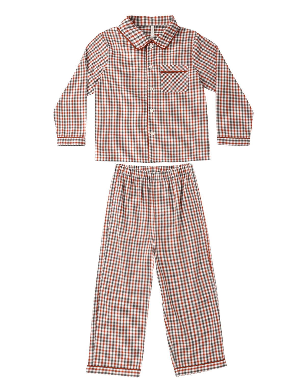 Rylee + Cru Long Sleeve Pajamas Holiday Gingham