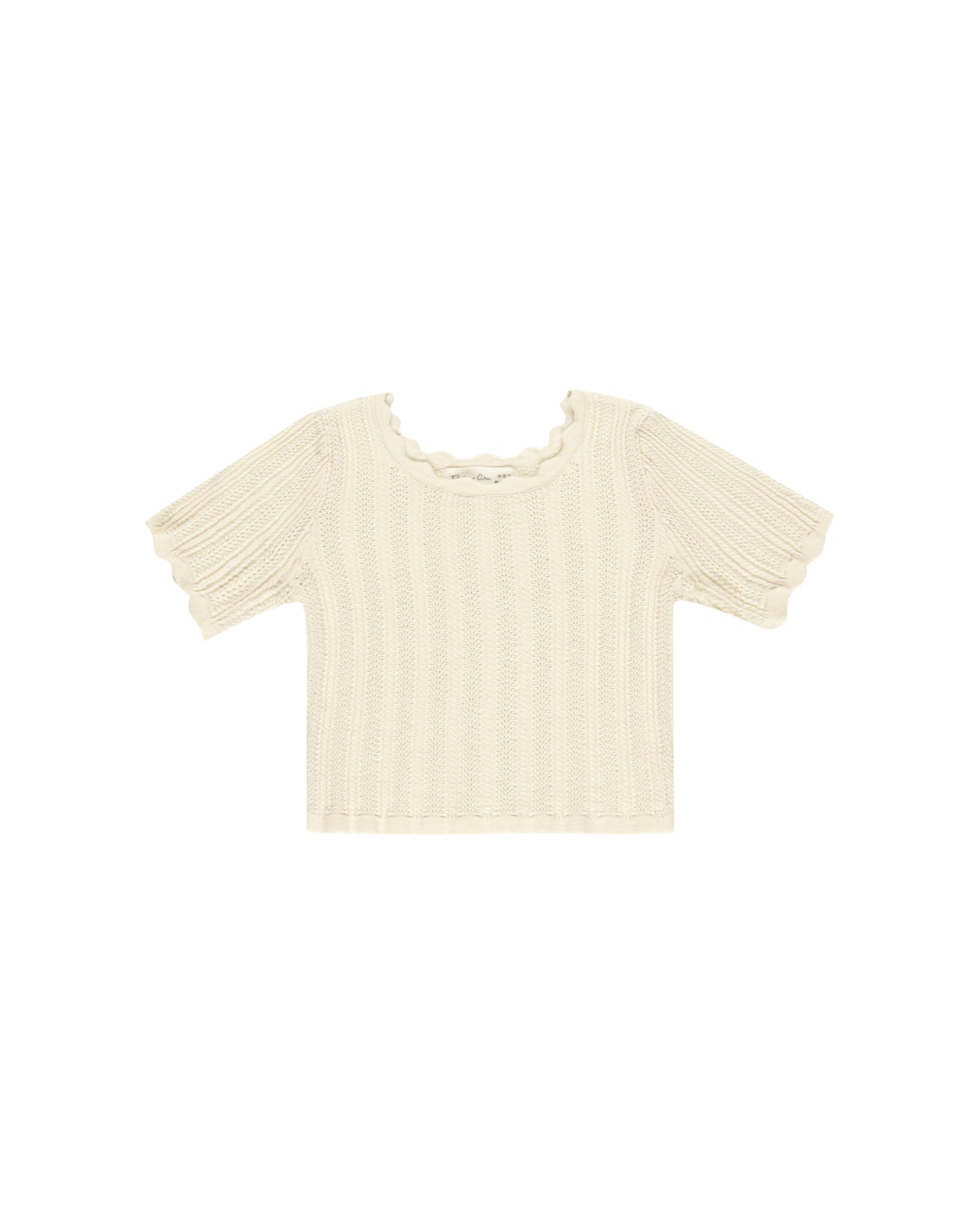 Rylee + Cru Scallop Tee Natural