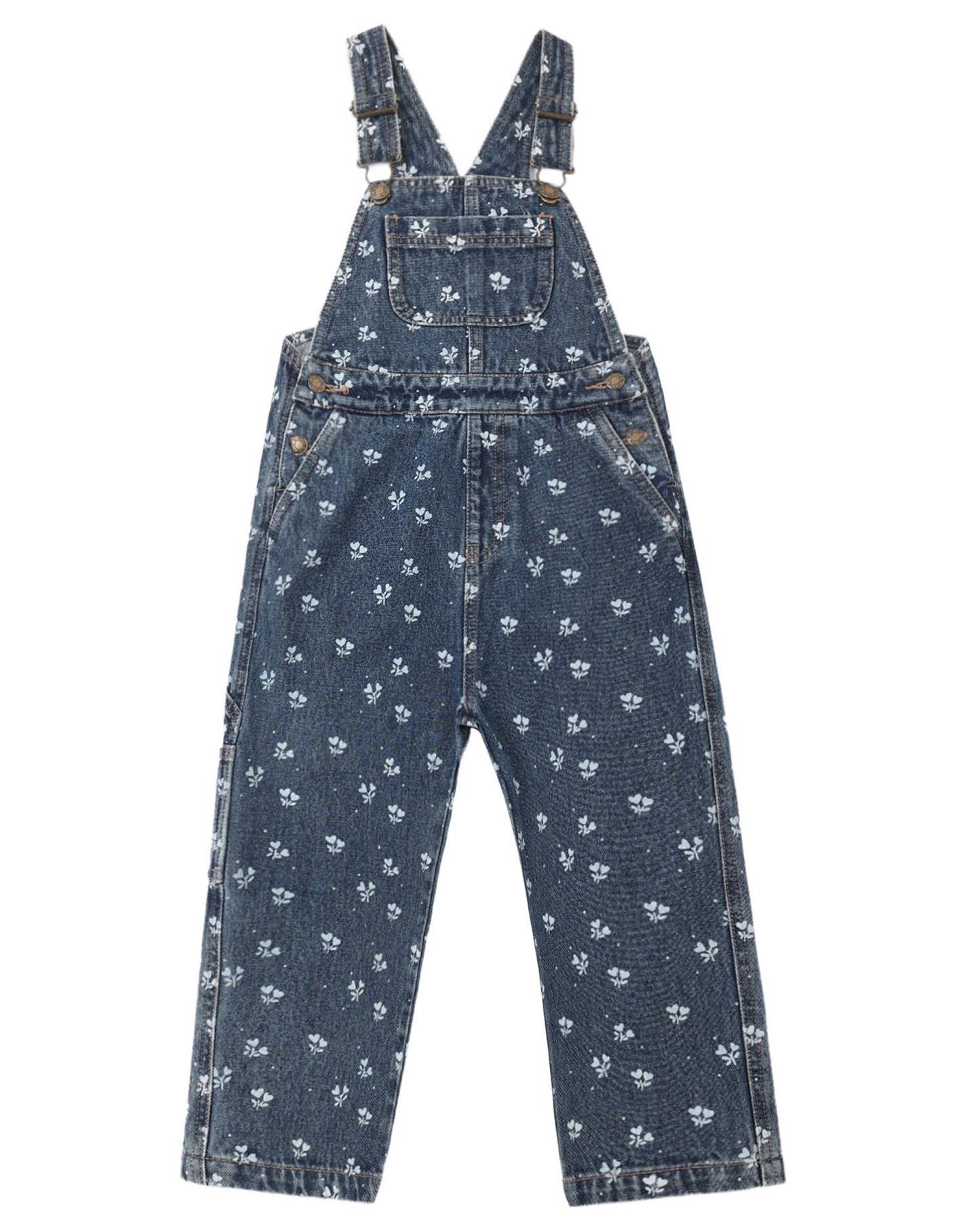 Rylee + Cru Utility Overall Heart Ditsy