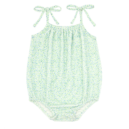 Minnow Baby Hibiscus Ditsy Floral Tie Romper