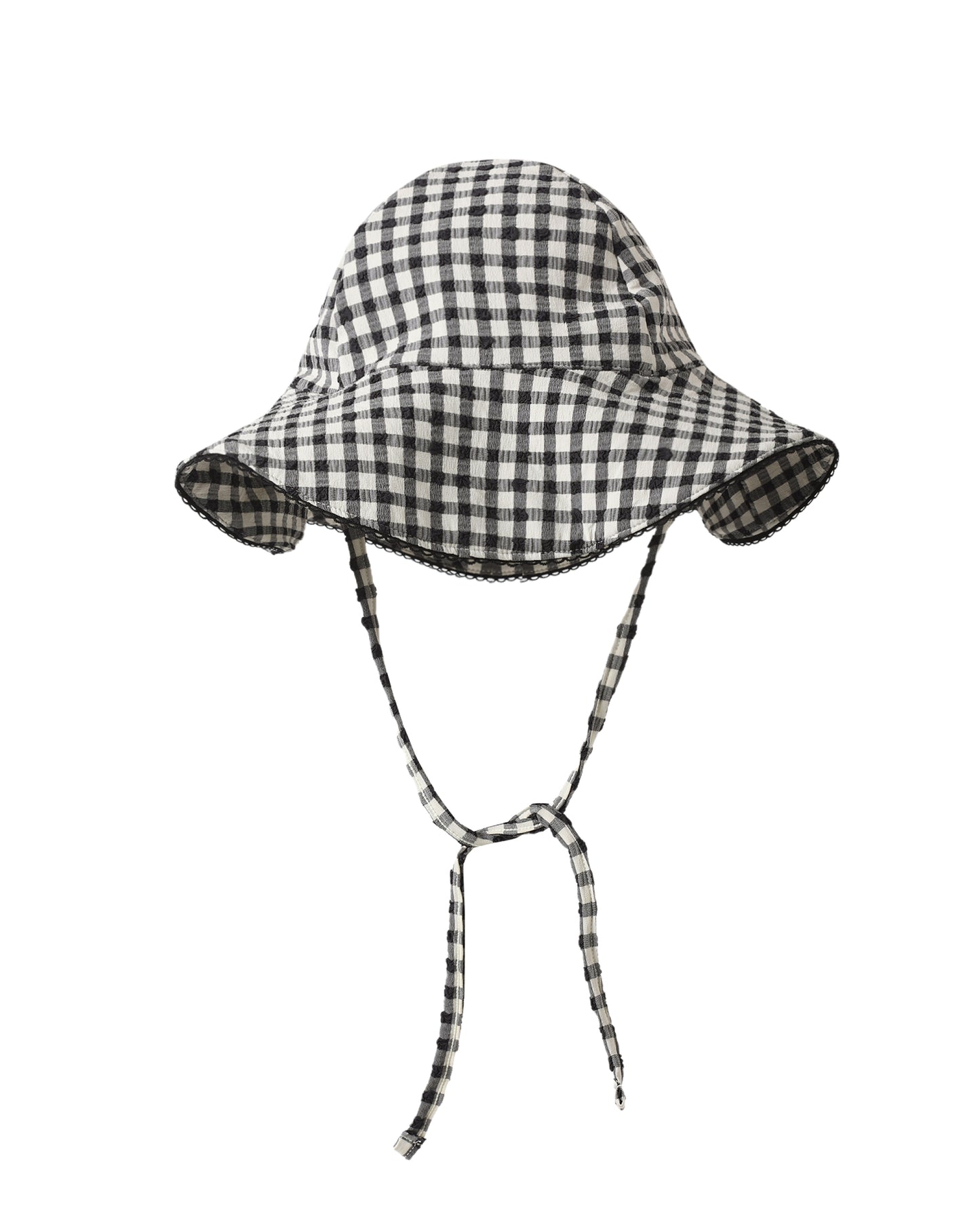 Rylee + Cru Swim Hat Black Gingham