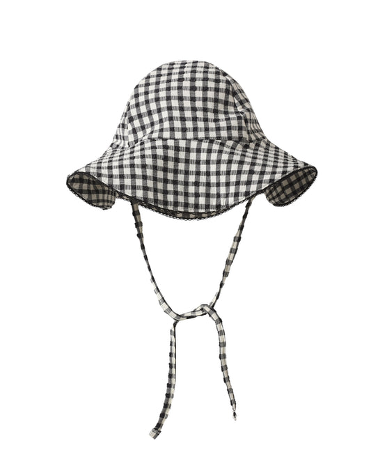 Rylee + Cru Swim Hat Black Gingham