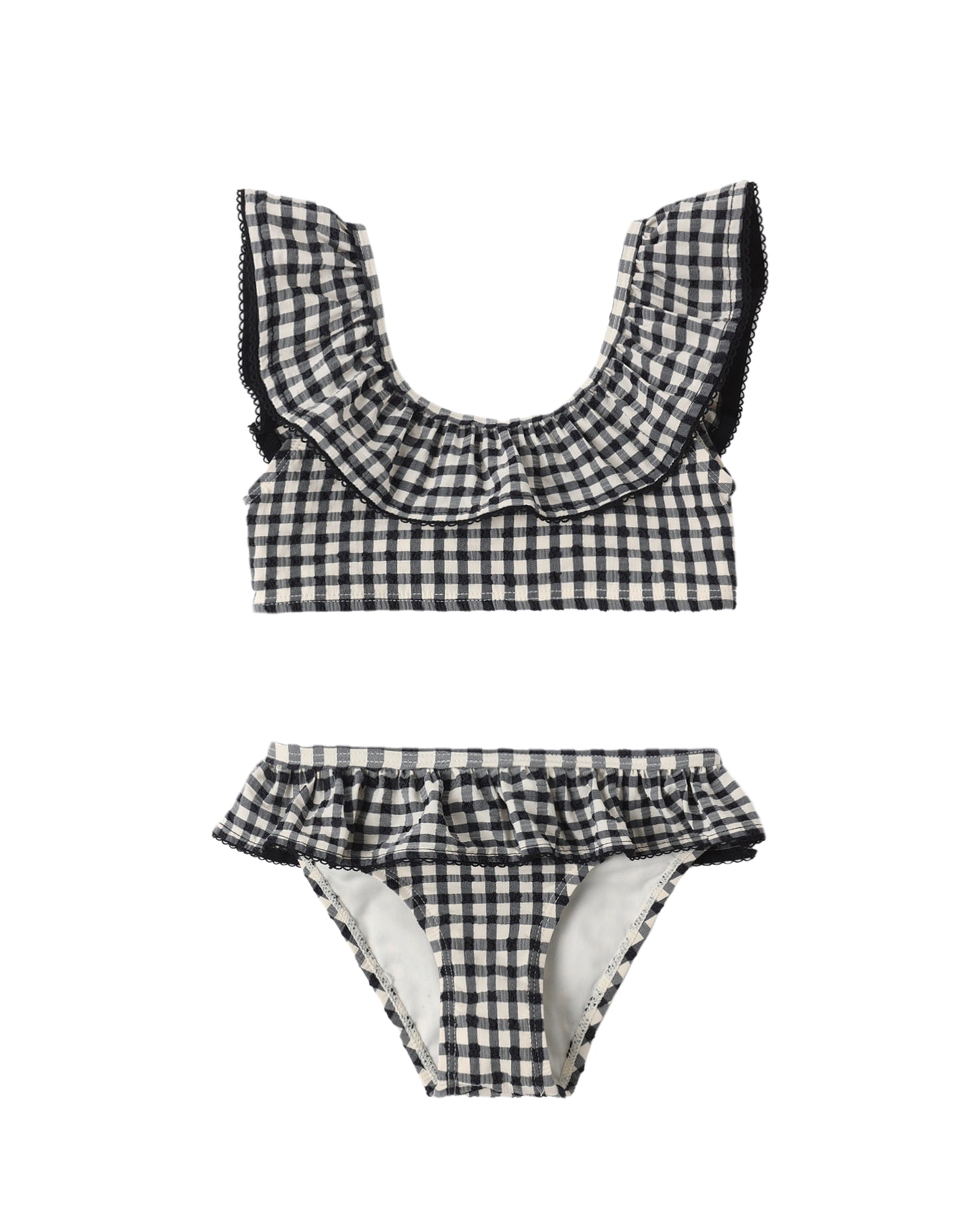Rylee + Cru Margot Bikini Black Gingham