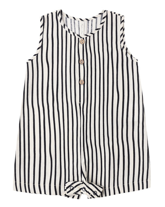 Rylee + Cru Mavrick Romper Wavy Stripe