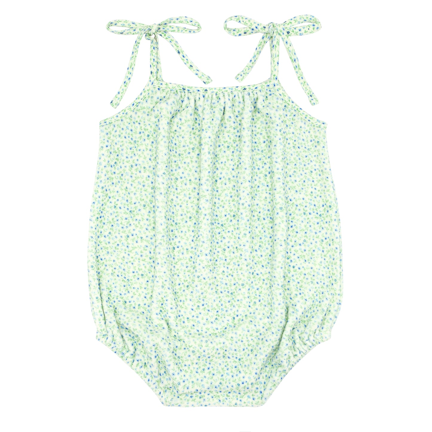 Minnow Baby Hibiscus Ditsy Floral Tie Romper