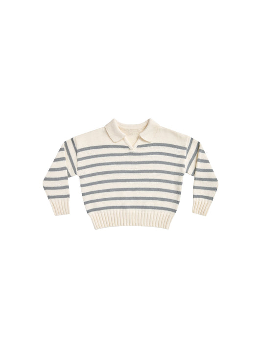 Rylee + Cru Collared Sweater in Stripe