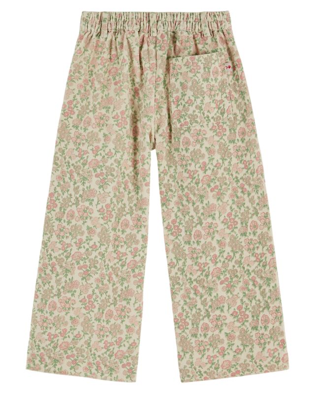 Emile & Ida Wide Printed Needlecord Trousers Bucolique
