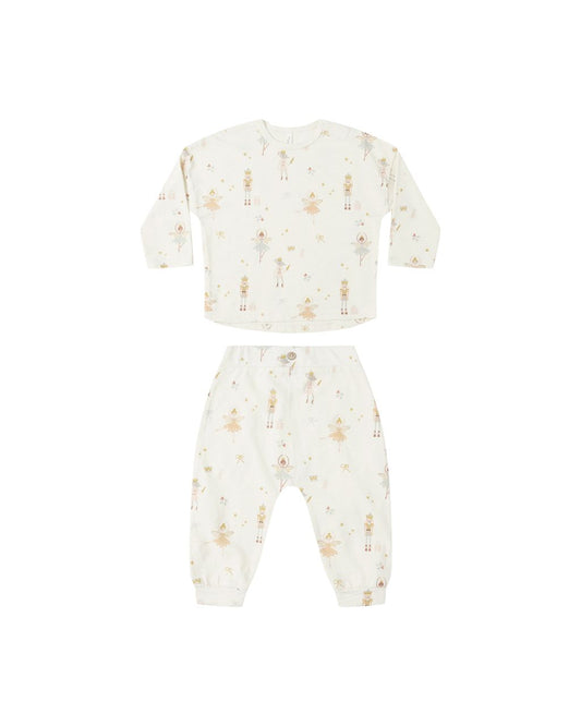 Rylee + Cru Long Sleeve Tee + Pant Set Nutcracker