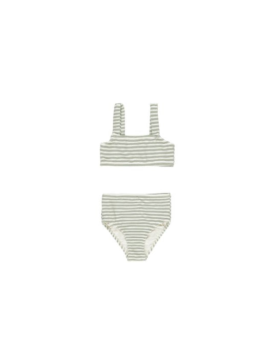 Rylee + Cru Brently Bikini Sage Stripe