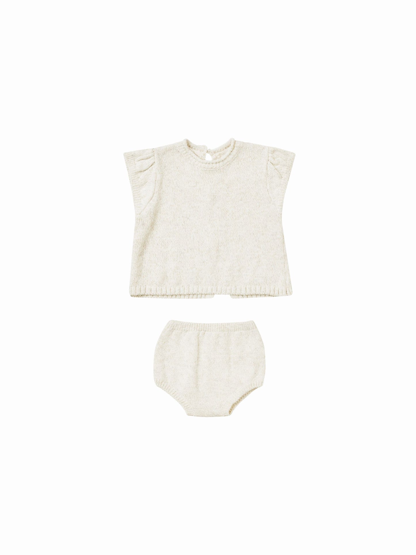 Quincy Mae Penny Knit Set in Ivory