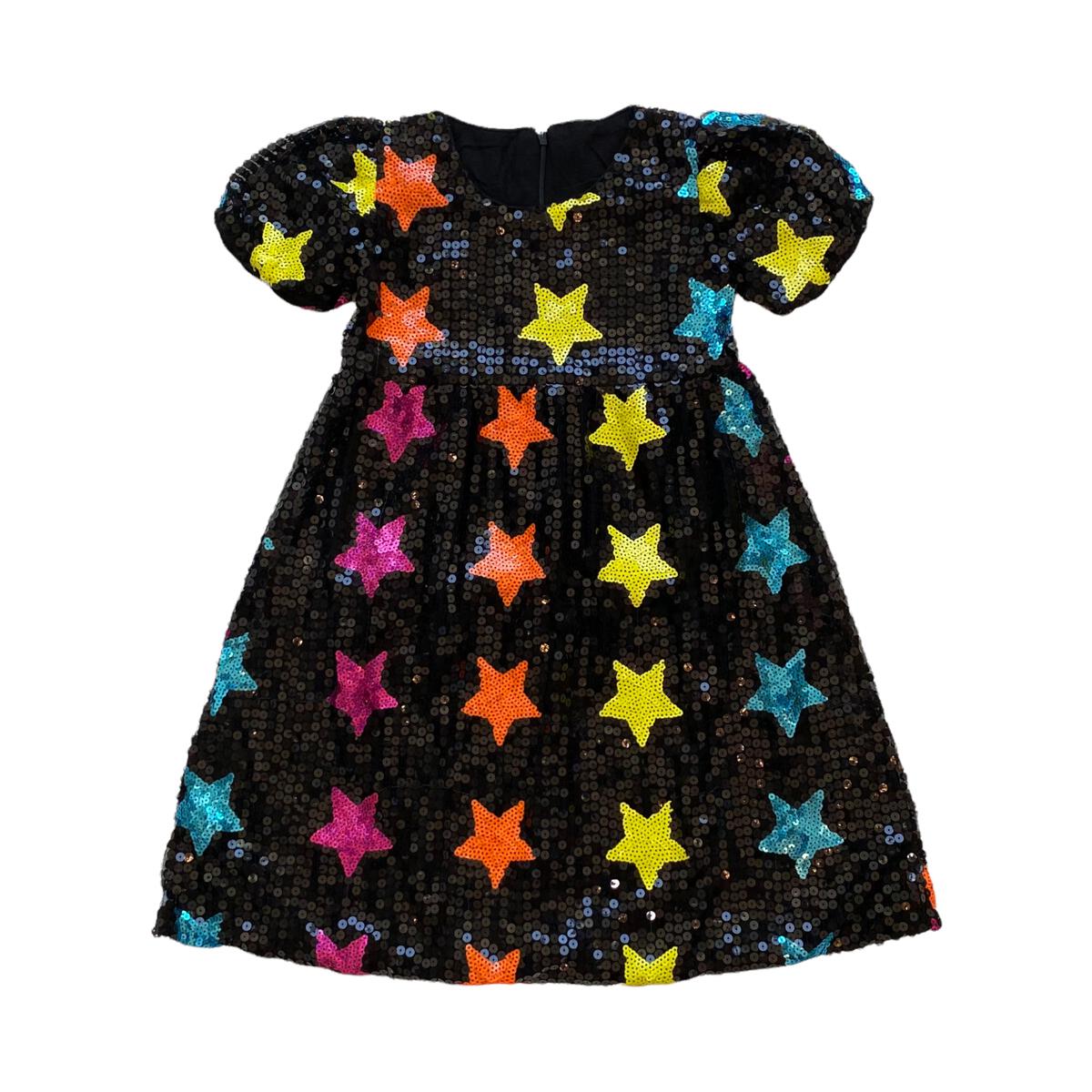 Lola and the Boys Black Sequin Stars