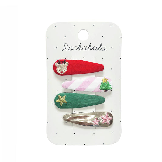 Rockahula Kids - Jolly Xmas Embroidered Clip Set